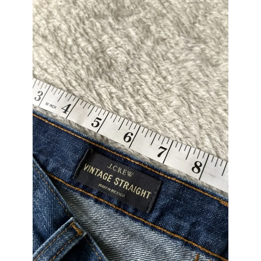 J Crew Vintage Straight Mens Blue Denim Jeans Size 36x31‎ Pants Read